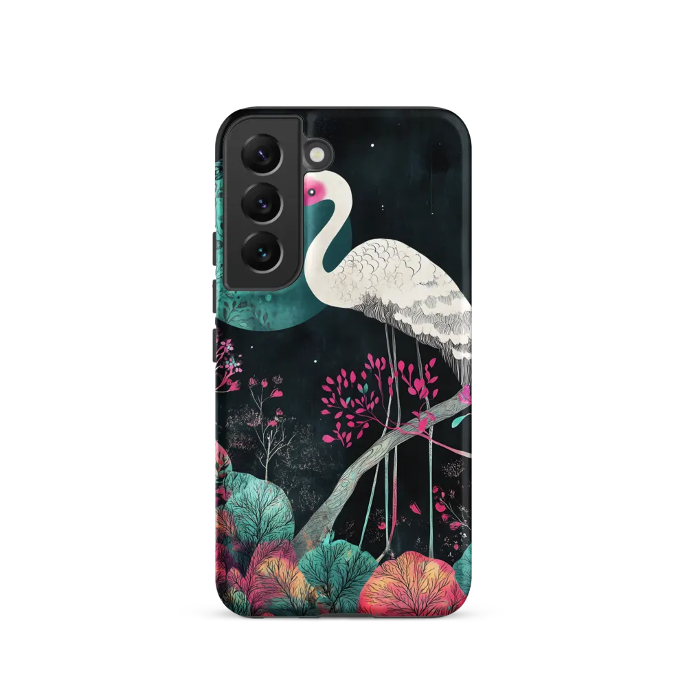 Ethereal Presence: Heron in a Floral Dreamscape