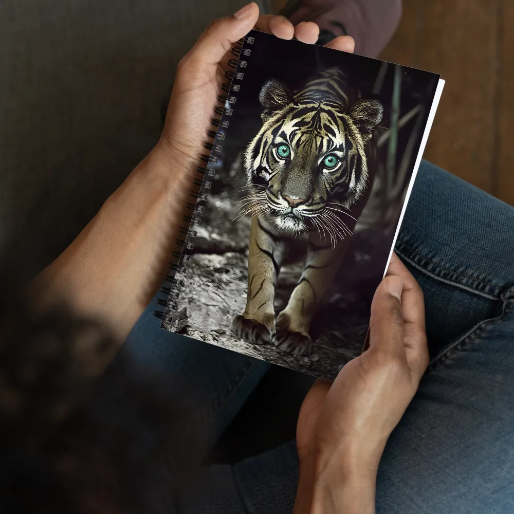 Majestic Gaze: The Tiger's Presence | Spiral Notebook