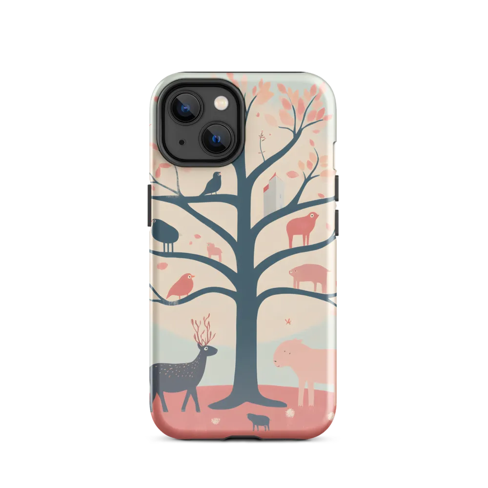 Whimsical Tree with Playful Creatures