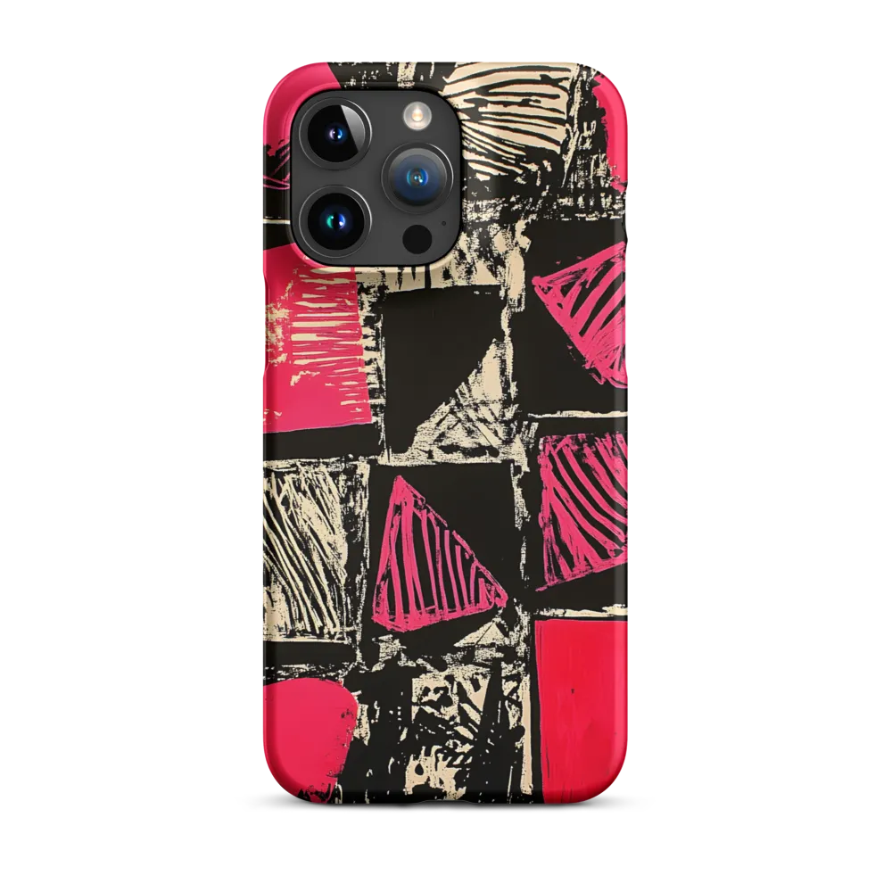 Geometric Symphony in Pink and Black