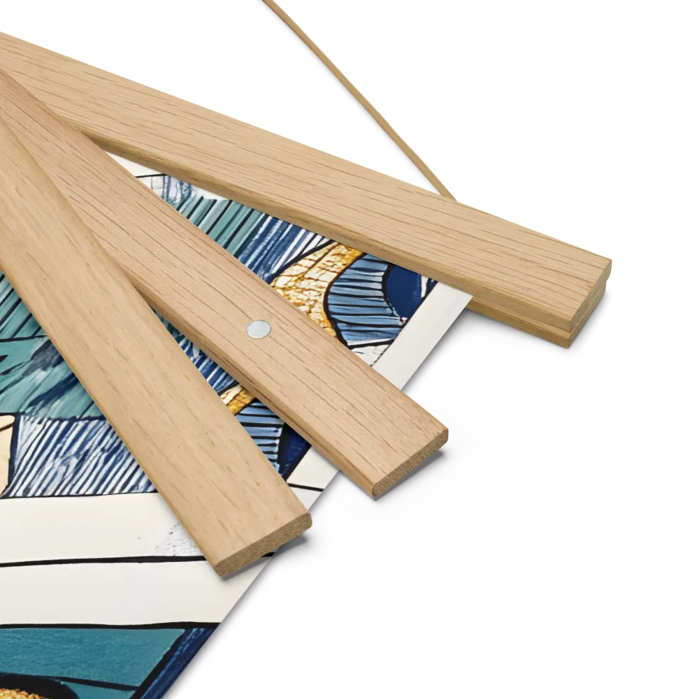 Symphony of Geometric Harmony | Poster With Oak Wood Hanger | 18″×18″