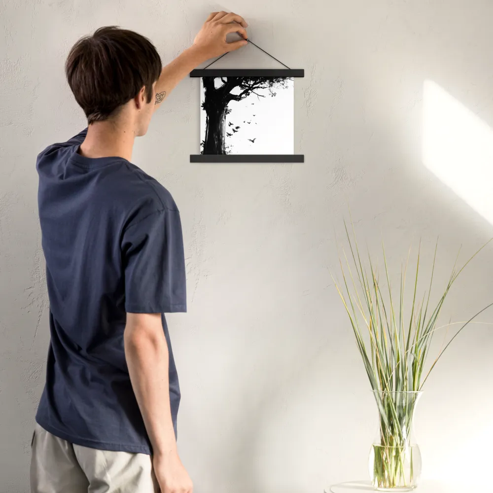 Whispers of Nature | Poster With Black Wood Hanger | 10″×10″