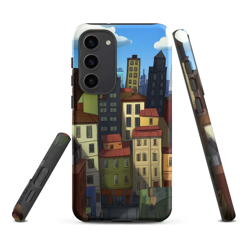 Urban Symphony: A Colorful Cityscape | Phone Case |  S23 Plus | Tough Case | Matte