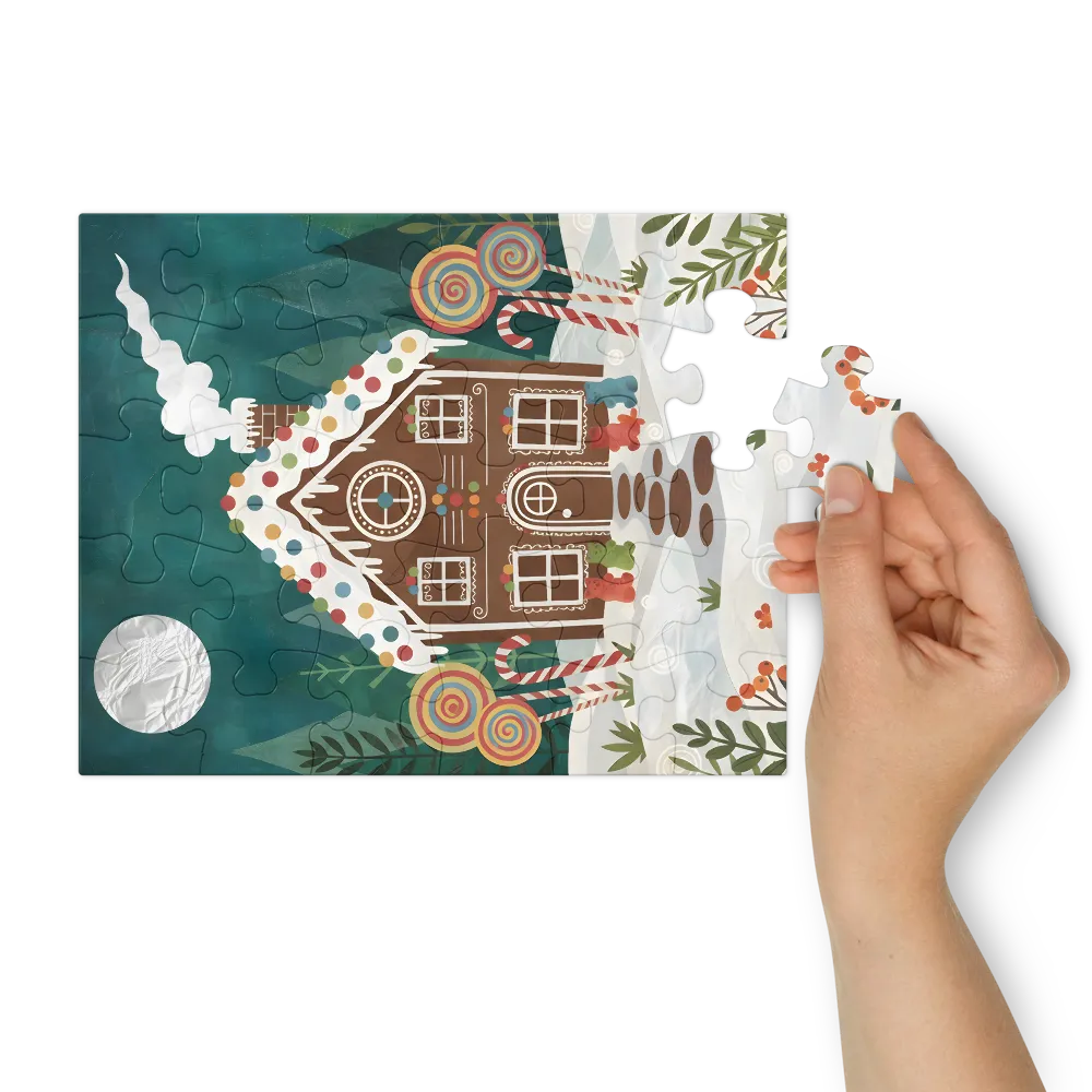 Gingerbread Cottage 
 Jigsaw Puzzle in Tin Box