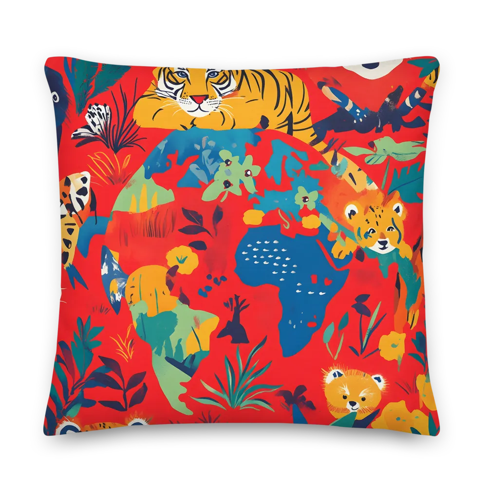 Wild Wonders of the Globe | Pillow | 22″×22″