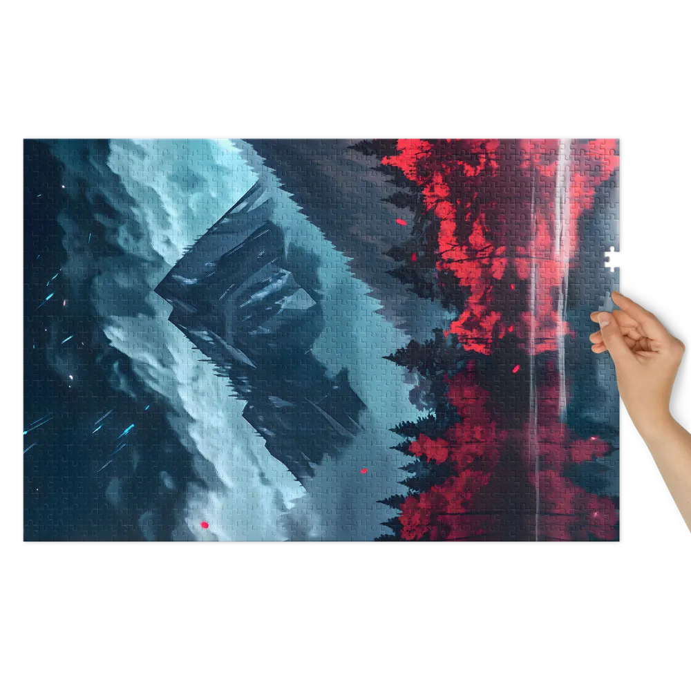 Midnight Mountain 
 Jigsaw Puzzle in Tin Box