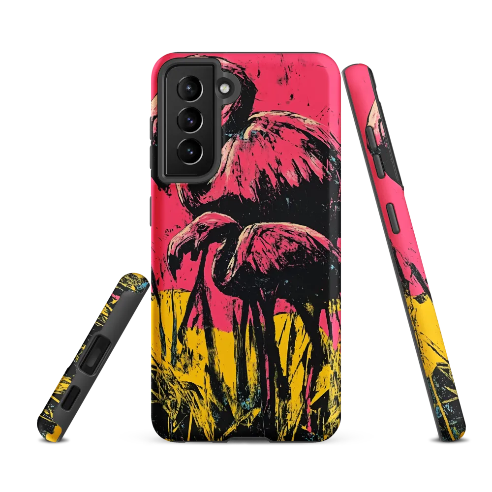 Flamingo Duet: A Pop Art Expression