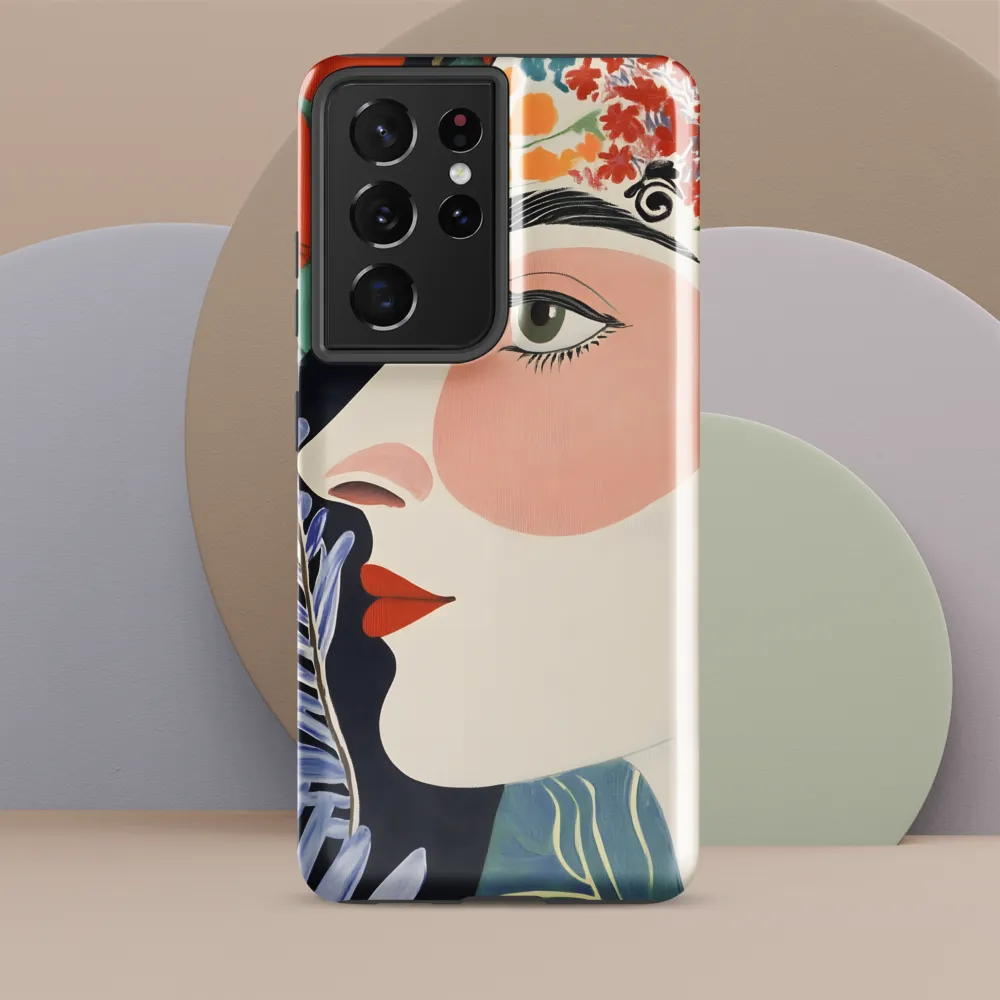 Floral Serenade: A Modern Portrait