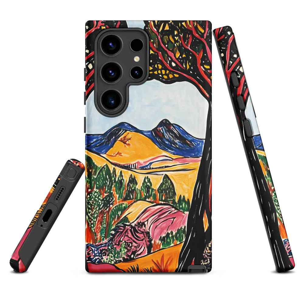 Vibrant Nature's Embrace | Phone Case |  S24 Ultra | Tough Case | Matte