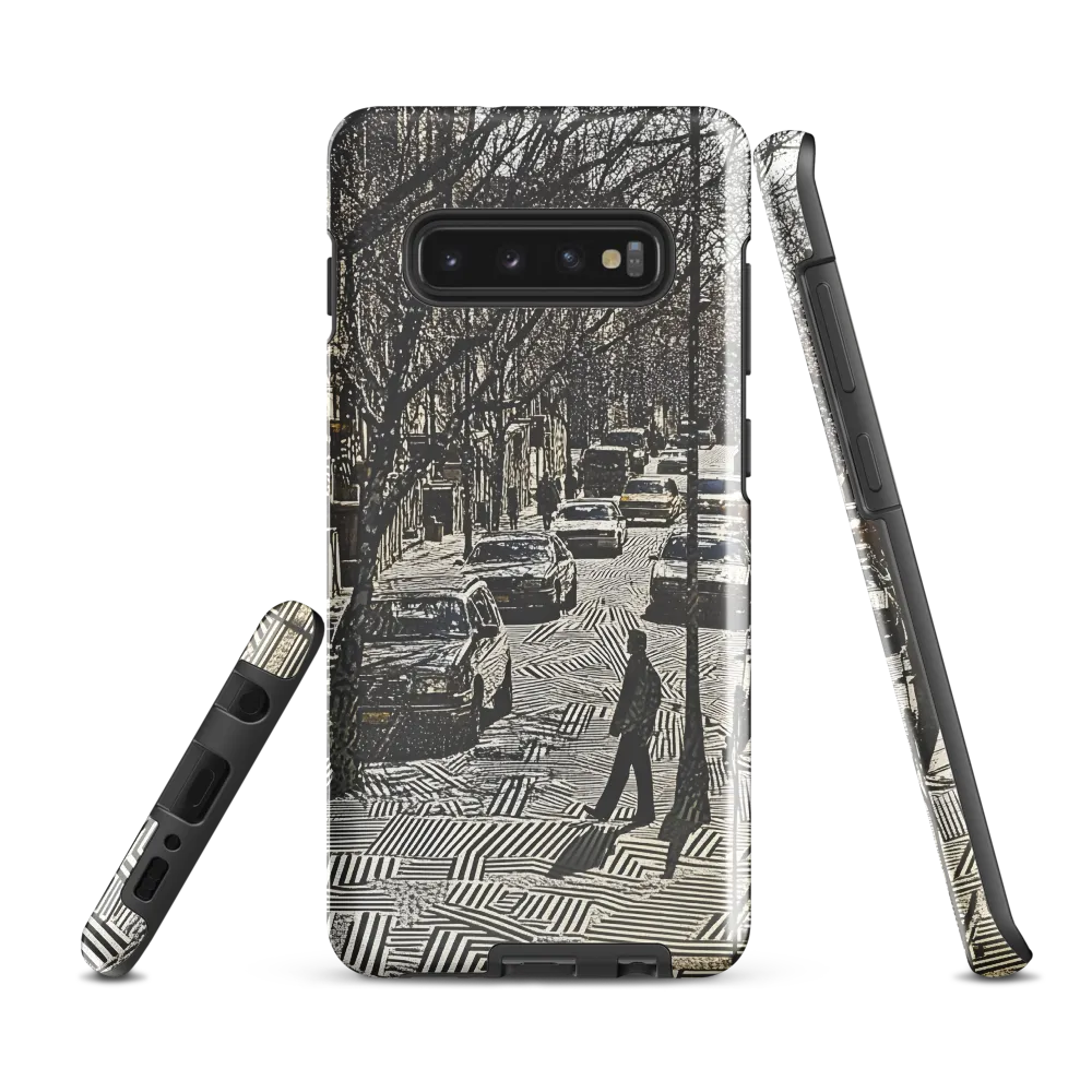 Urban Solitude: A Geometric Journey | Phone Case |  S10 Plus | Tough Case | Glossy