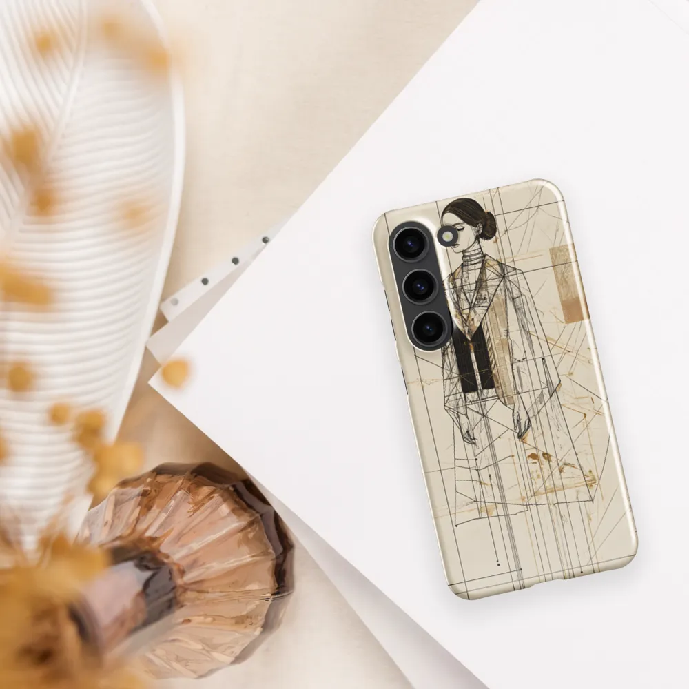 Elegance in Lines | Phone Case |  S23 | Snap Case | Glossy
