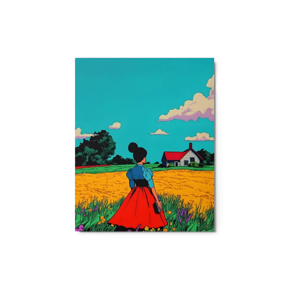 Whispers of a Sunlit Meadow | Metal Print | 8″×10″