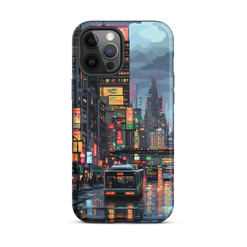 Neon Dreams: A Pixelated Urban Night