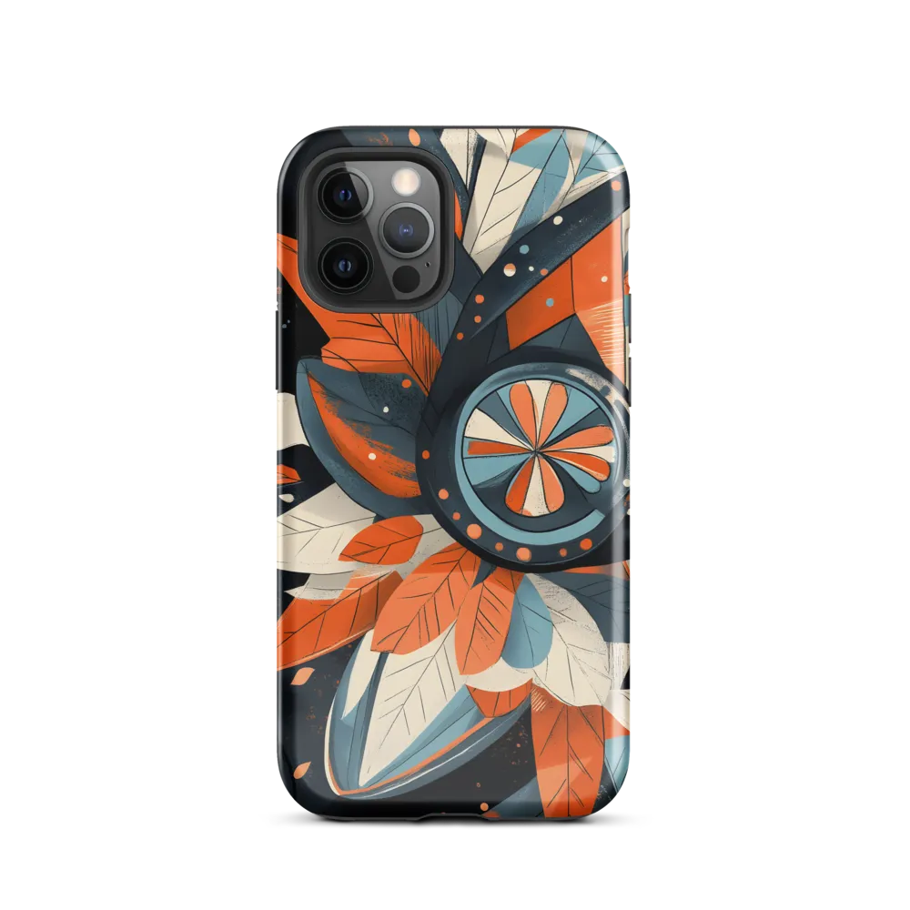 Floral Symphony in Orange and Teal
