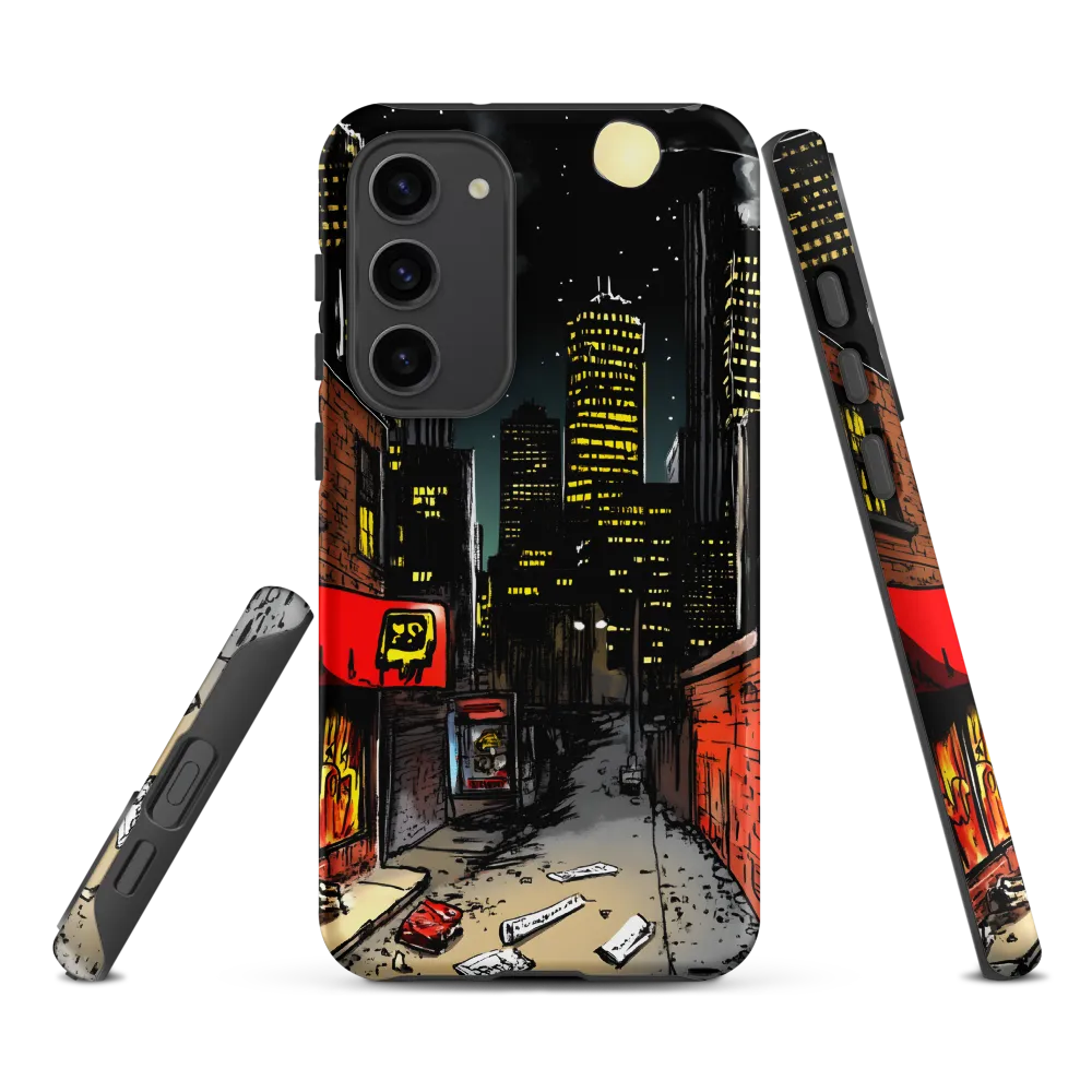 Nocturnal Cityscape: The Hidden Alley | Phone Case |  S23 Plus | Tough Case | Matte