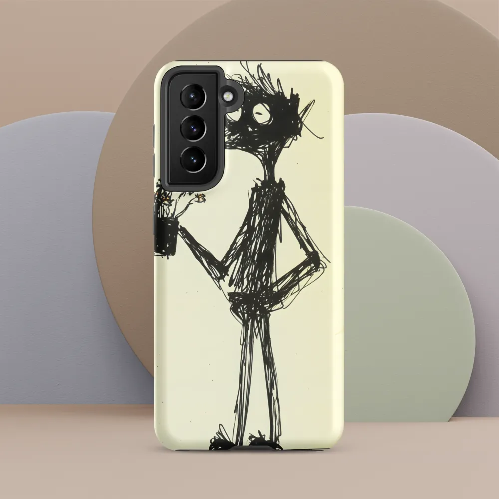 Whimsical Figure with Flowers