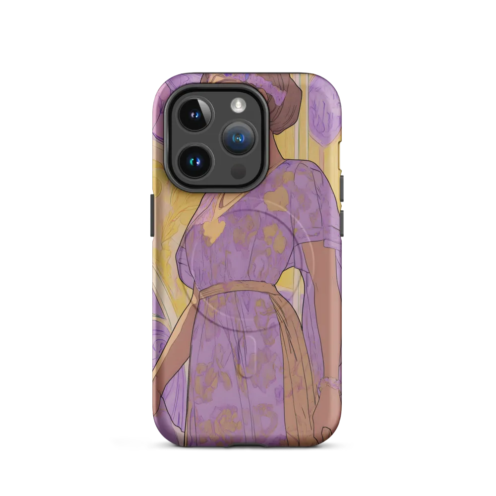 Elegance in Floral Harmony | Phone Case |  14 Pro | MagSafe® Tough Case | Matte