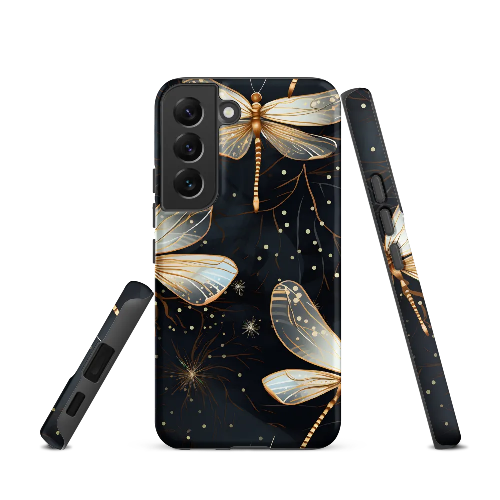 Ethereal Dance: Dragonflies in a Midnight Garden
