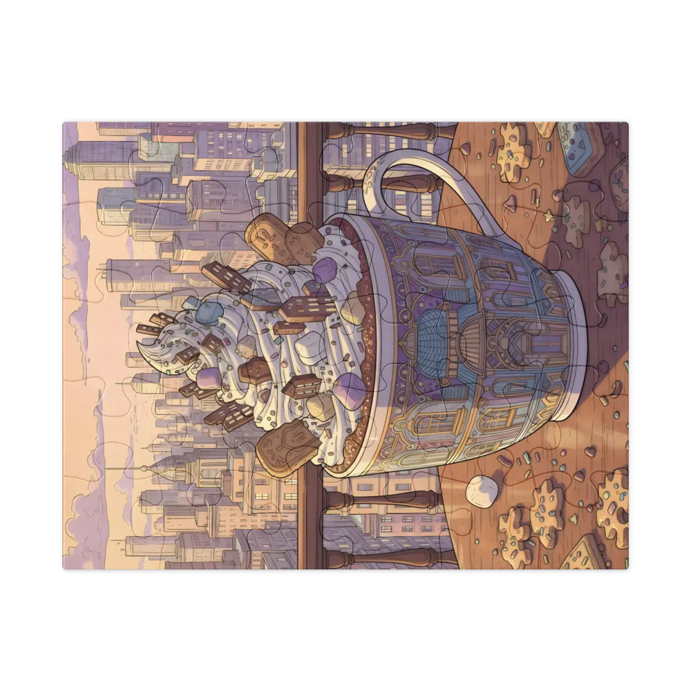 Cup of City 
 Jigsaw Puzzle in Tin Box