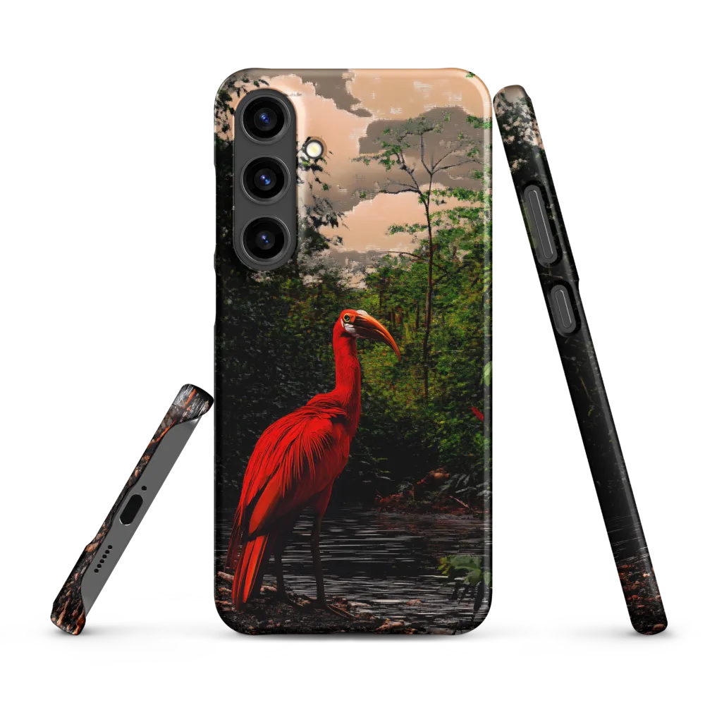 Crimson Ibis at the Water's Edge