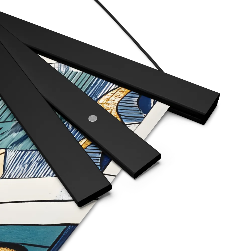 Symphony of Geometric Harmony | Poster With Black Wood Hanger | 18″×18″