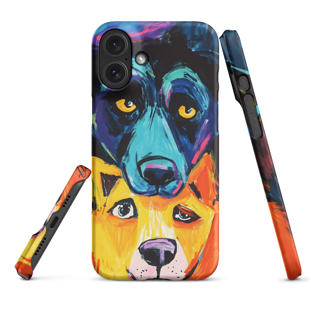 Vibrant Companions: An Expression of Canine Spirit | Phone Case |  16 Plus | Snap Case | Matte