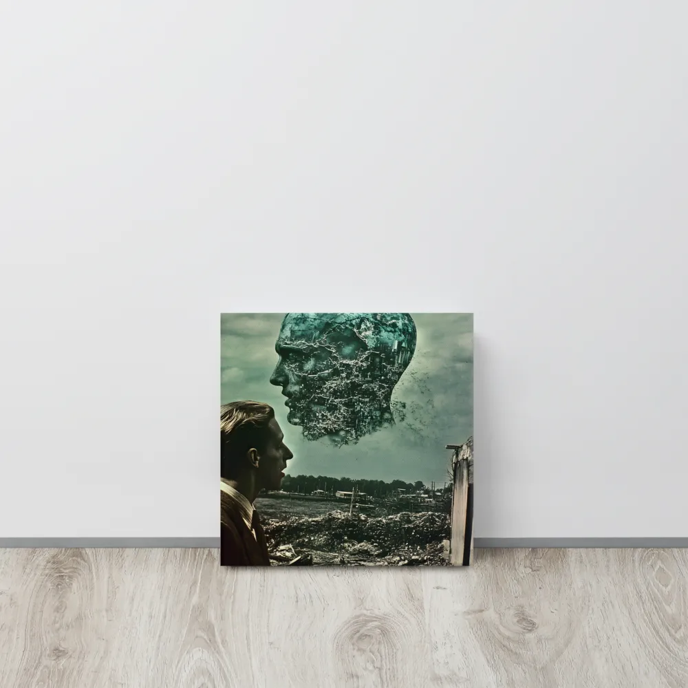 Ethereal Reflections: Identity in a Fragmented World | Canvas | 12″×12″