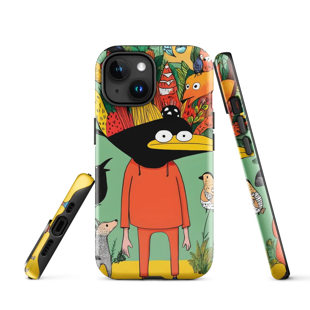 Whimsical Encounter in a Colorful Jungle