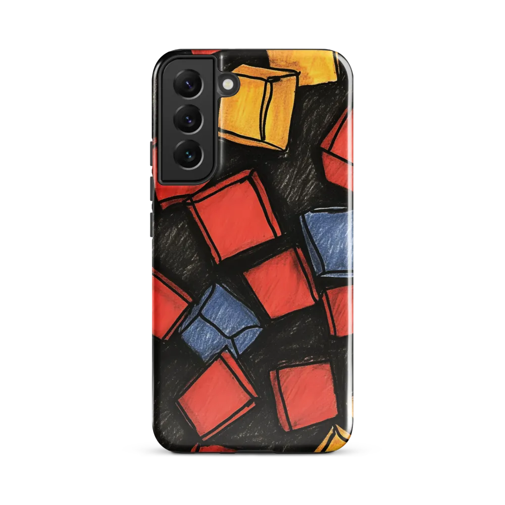 Vibrant Geometry in Motion | Phone Case |  S22 Plus | Tough Case | Glossy