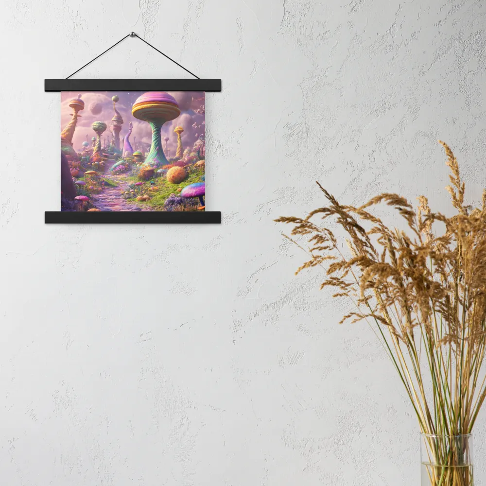 Whimsical Worlds: A Journey Through Fantasy | Poster With Black Wood Hanger | 10″×10″