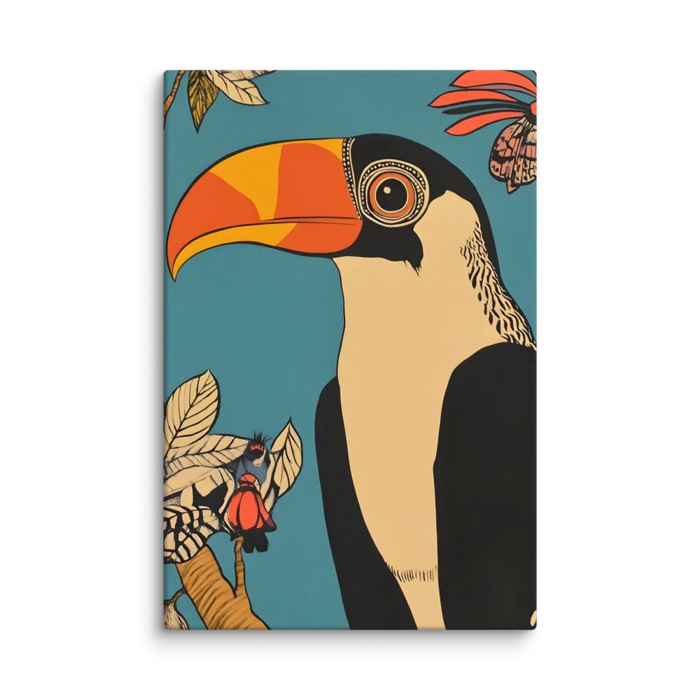 Tropical Majesty: The Toucan at Rest | Canvas | 8″×12″