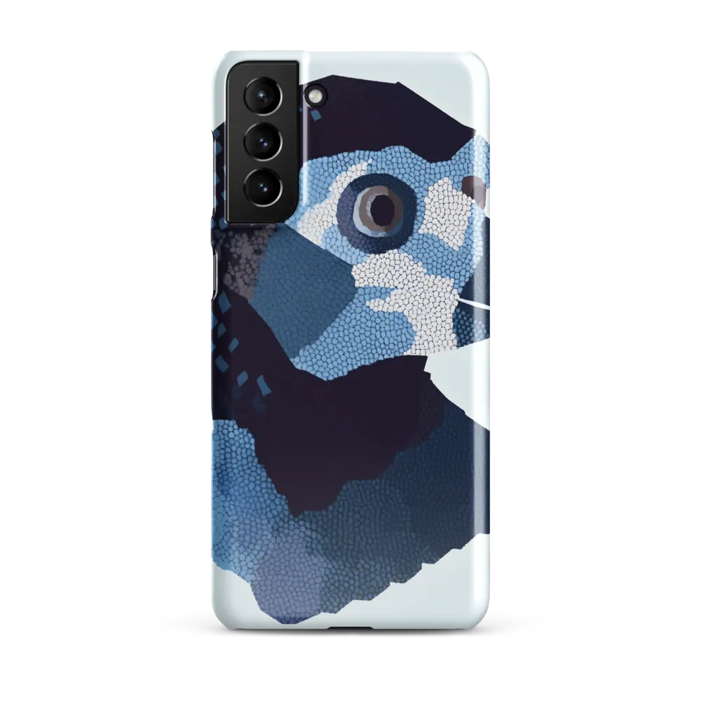 Abstract Avian Portrait in Blue