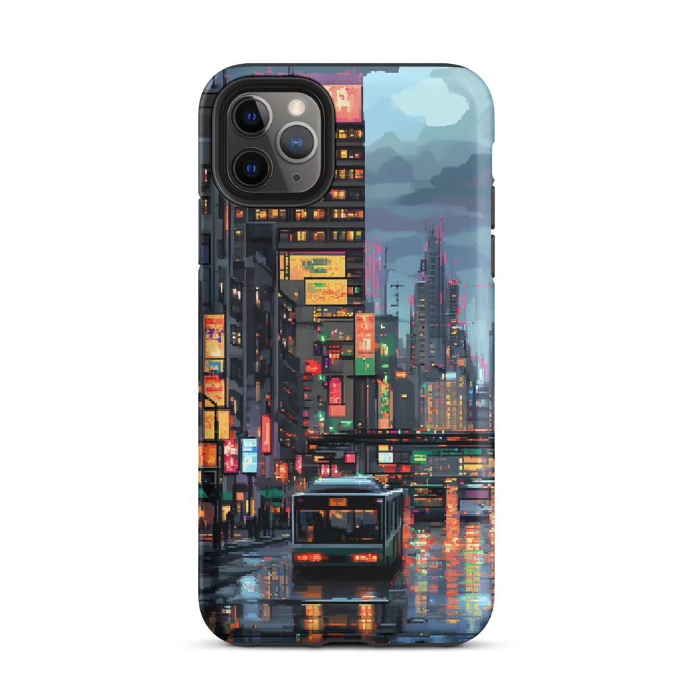 Neon Dreams: A Pixelated Urban Night