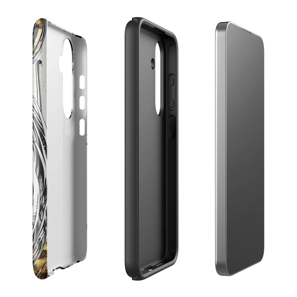 Ethereal Majesty: The Abstract Zebra | Phone Case |  S24 Plus | Tough Case | Glossy