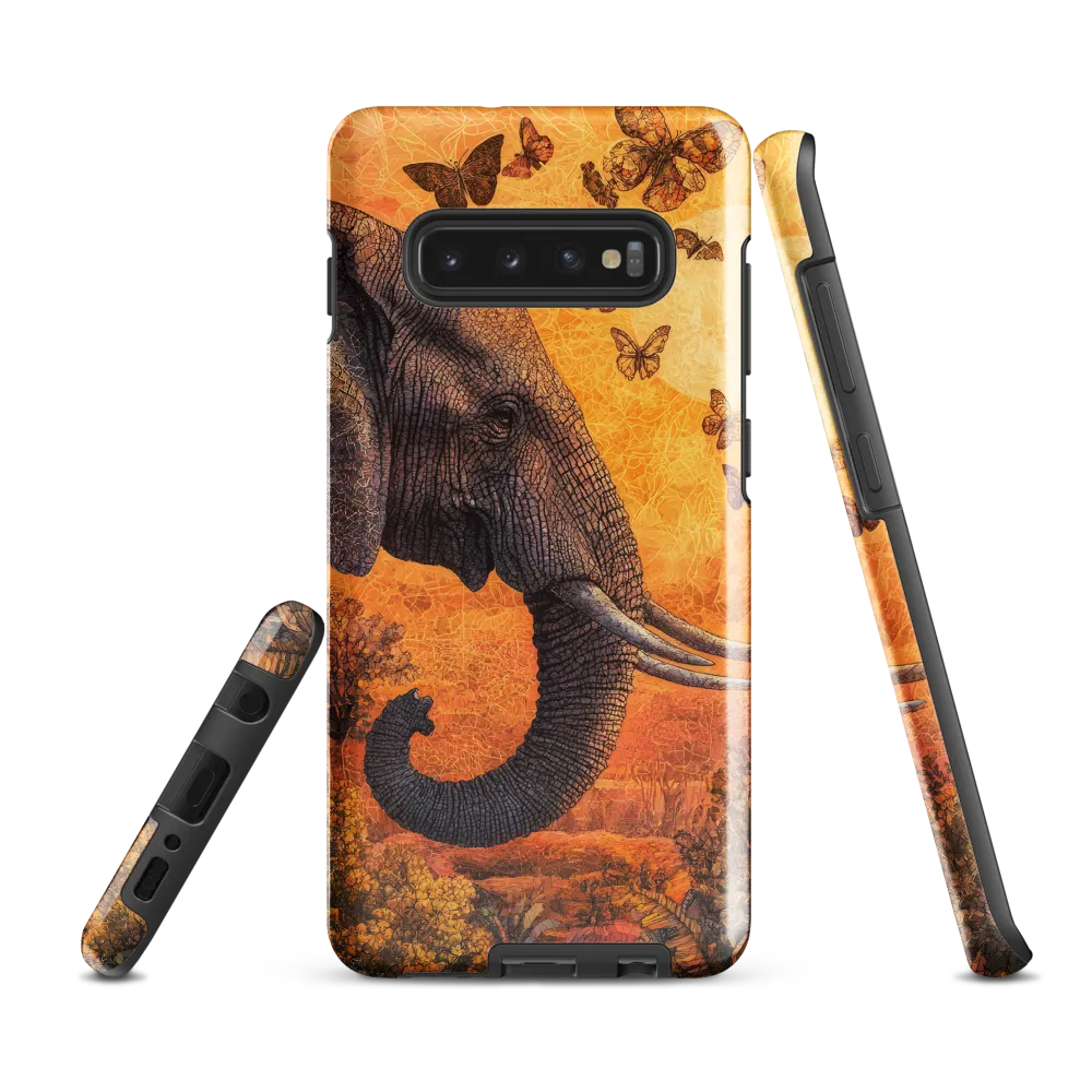 Whispers of the Wild: The Serene Elephant | Phone Case |  S10 Plus | Tough Case | Glossy