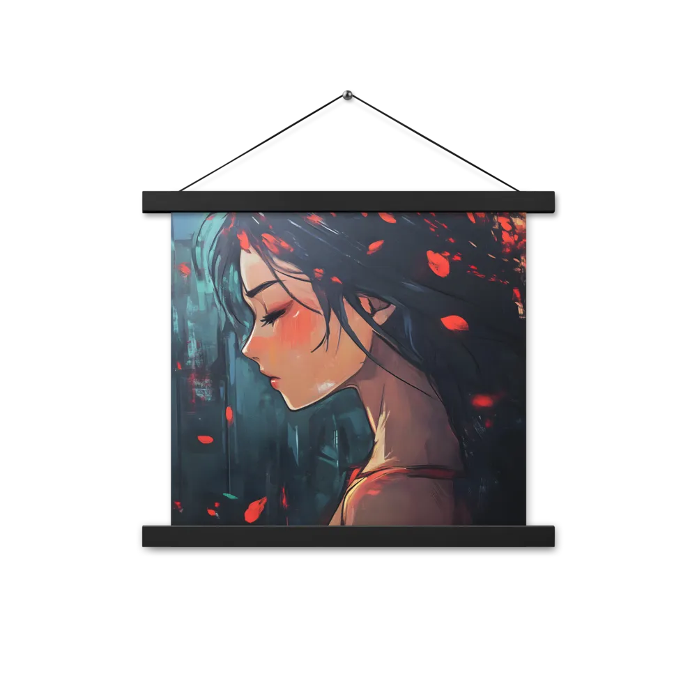 Whispers of Melancholy | Poster With Black Wood Hanger | 14″×14″
