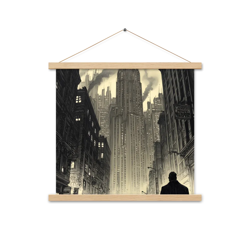 Echoes of the City | Poster With Oak Wood Hanger | 18″×18″