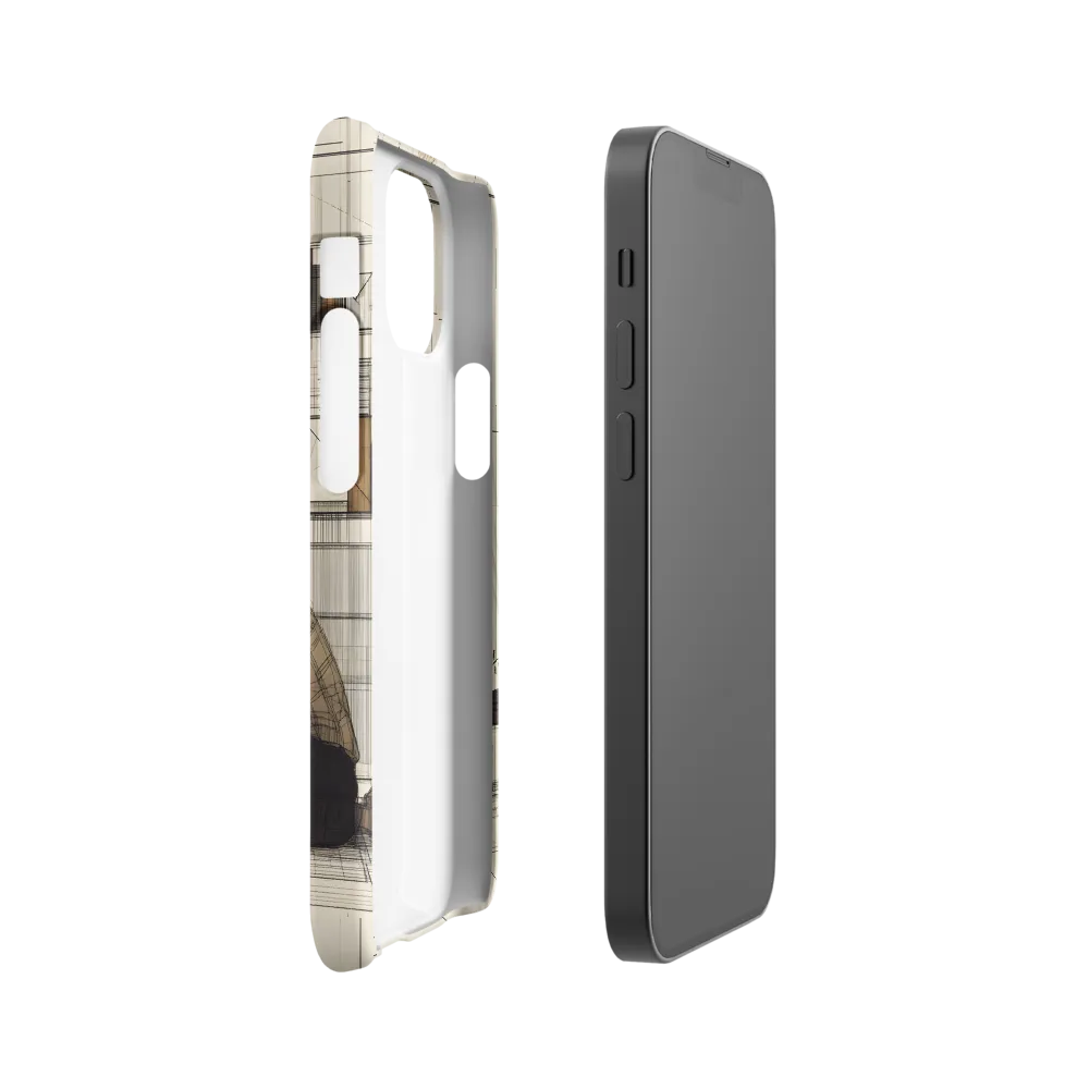 Quiet Reflections in Line | Phone Case |  13 Mini | Snap Case | Matte