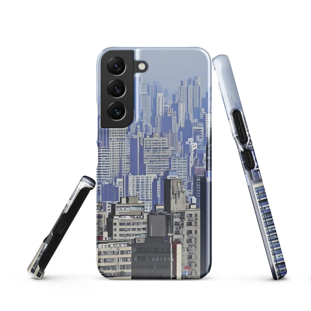 Urban Symphony: A Cityscape in Blues and Grays
