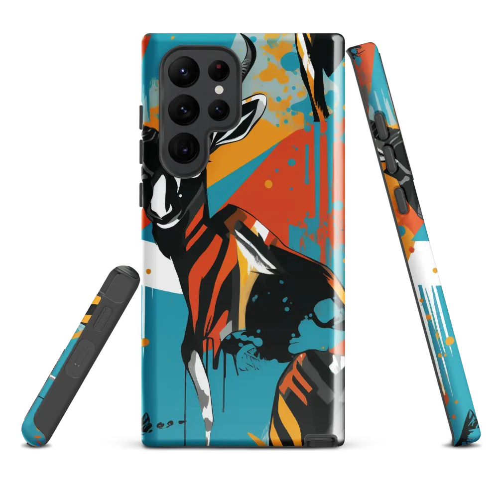 Dynamic Antelope in Vivid Abstract