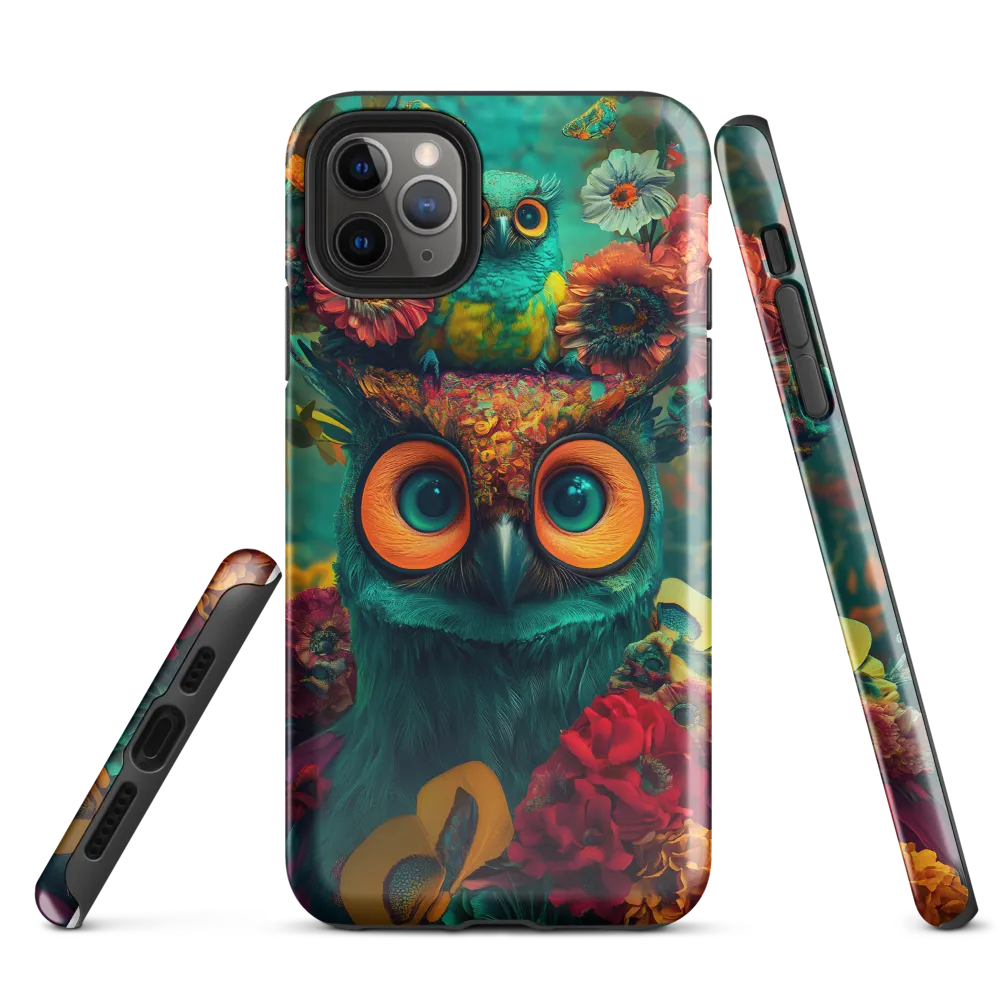 Majestic Harmony: The Floral Owl | Phone Case |  11 Pro Max | Tough Case | Glossy