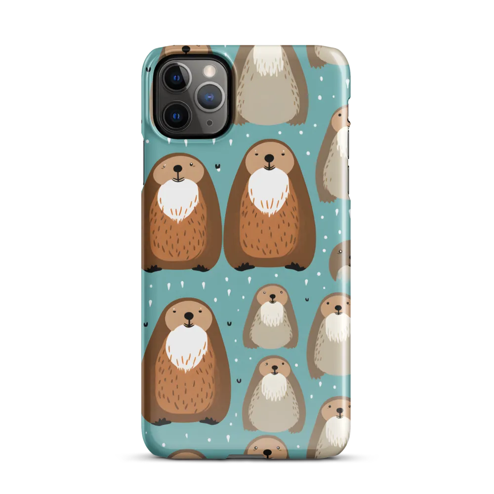 Whimsical Otter Pattern | Phone Case |  11 Pro Max | Snap Case | Glossy