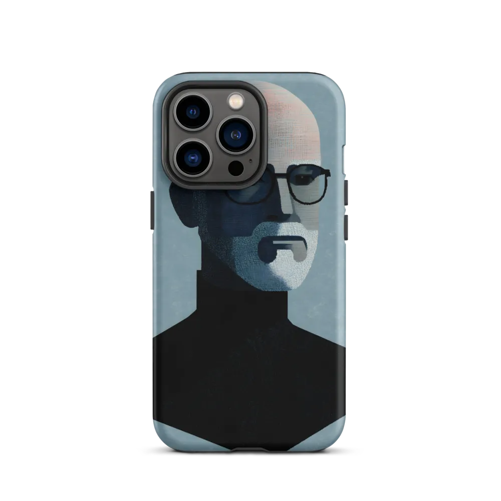 Minimalist Portrait of a Modern Man | Phone Case |  13 Pro | Tough Case | Matte