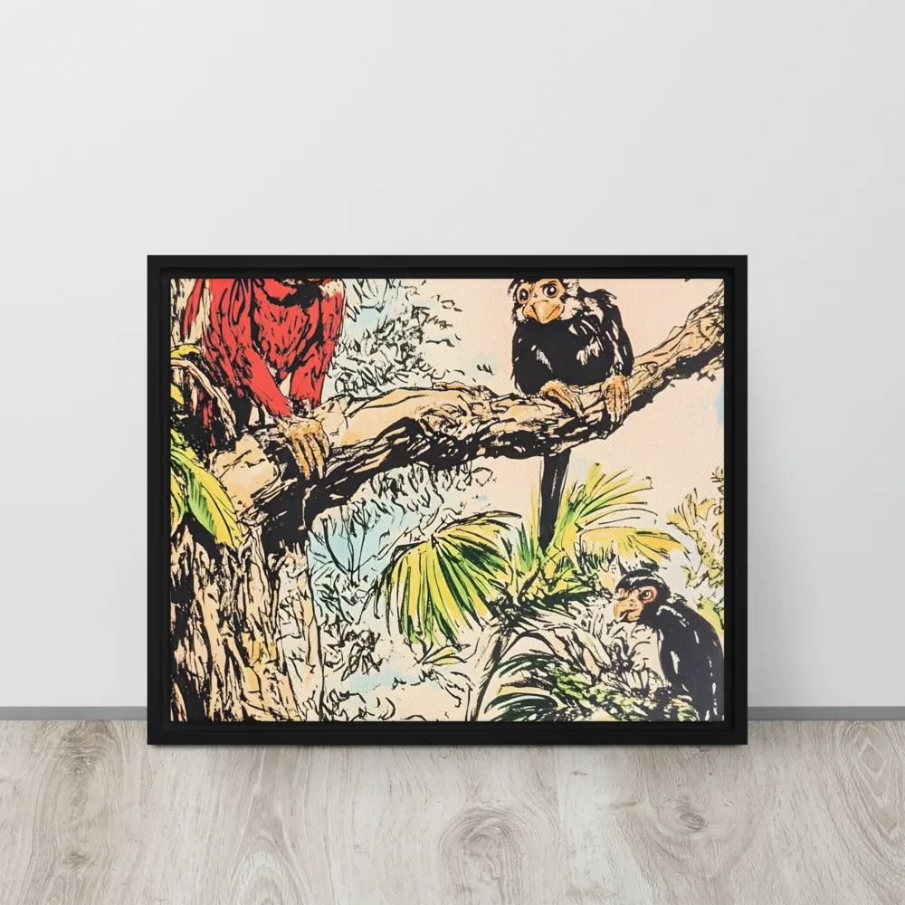 Jungle Harmony | Canvas with Black Frame | 16″×20″
