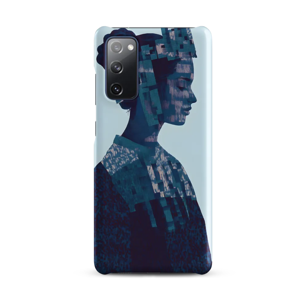 Digital Portrait in Abstract Blue