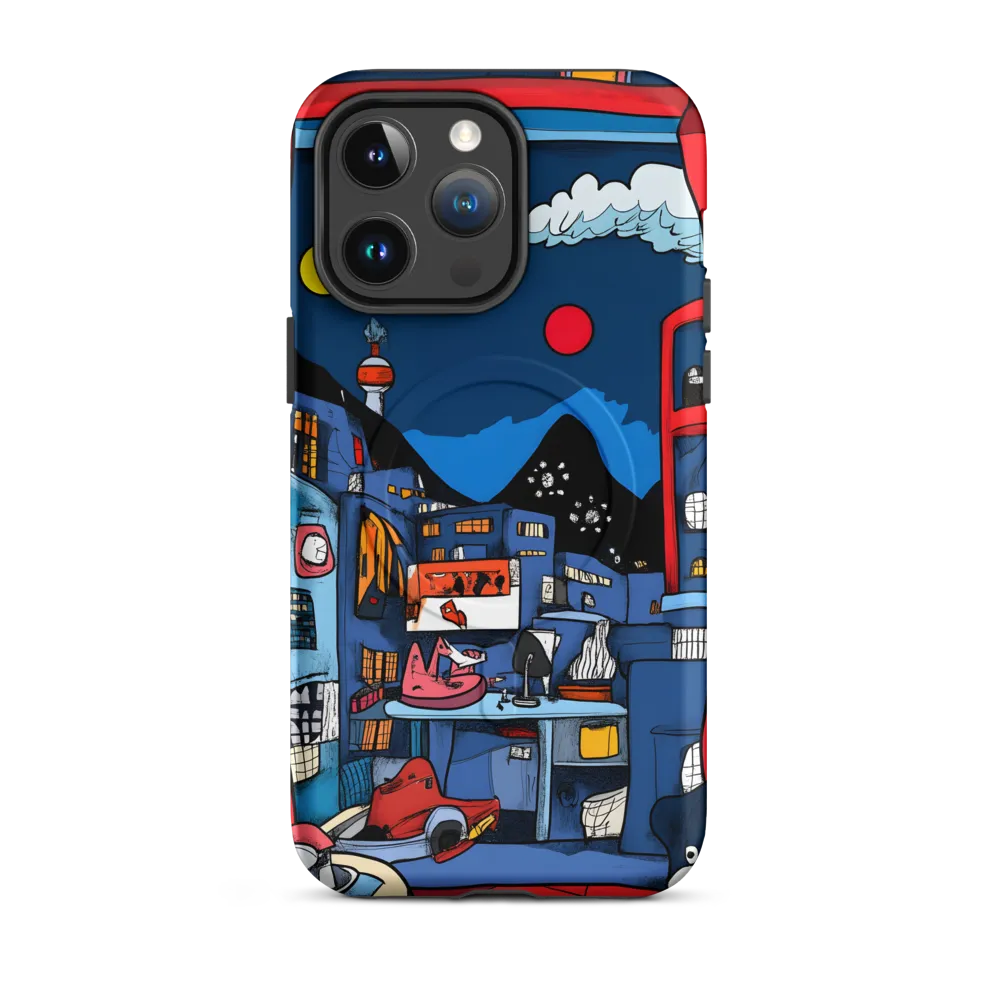 Whimsical Cityscape at Night