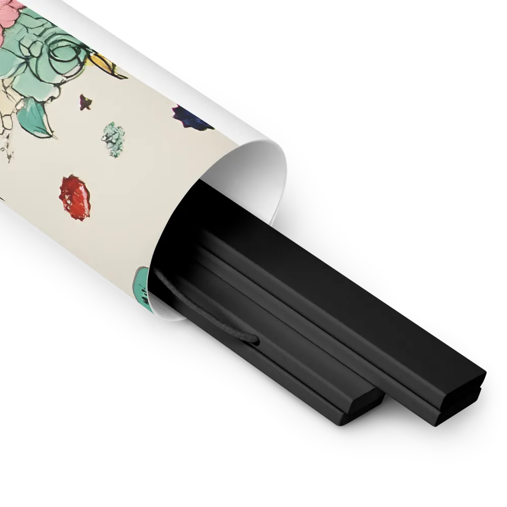 Whimsical Garden Reverie | Poster With Black Wood Hanger | 18″×24″