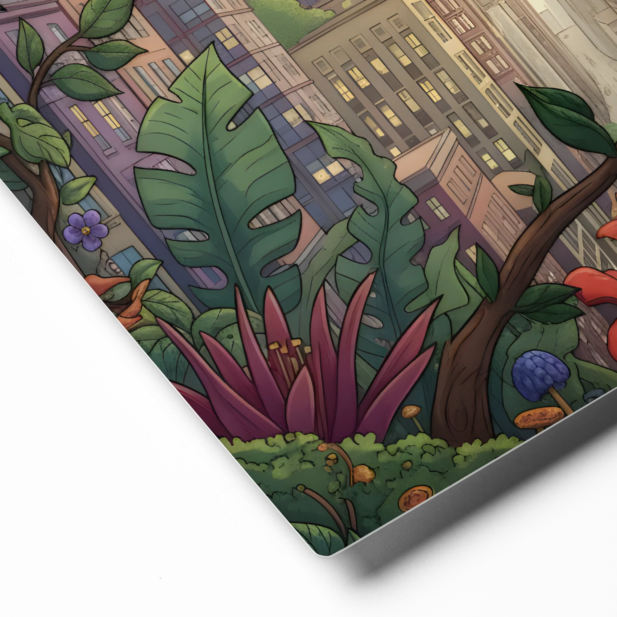 Urban Bloom: Hummingbird 
 Metal Print | 16″x 20″