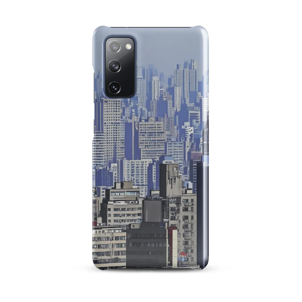 Urban Symphony: A Cityscape in Blues and Grays
