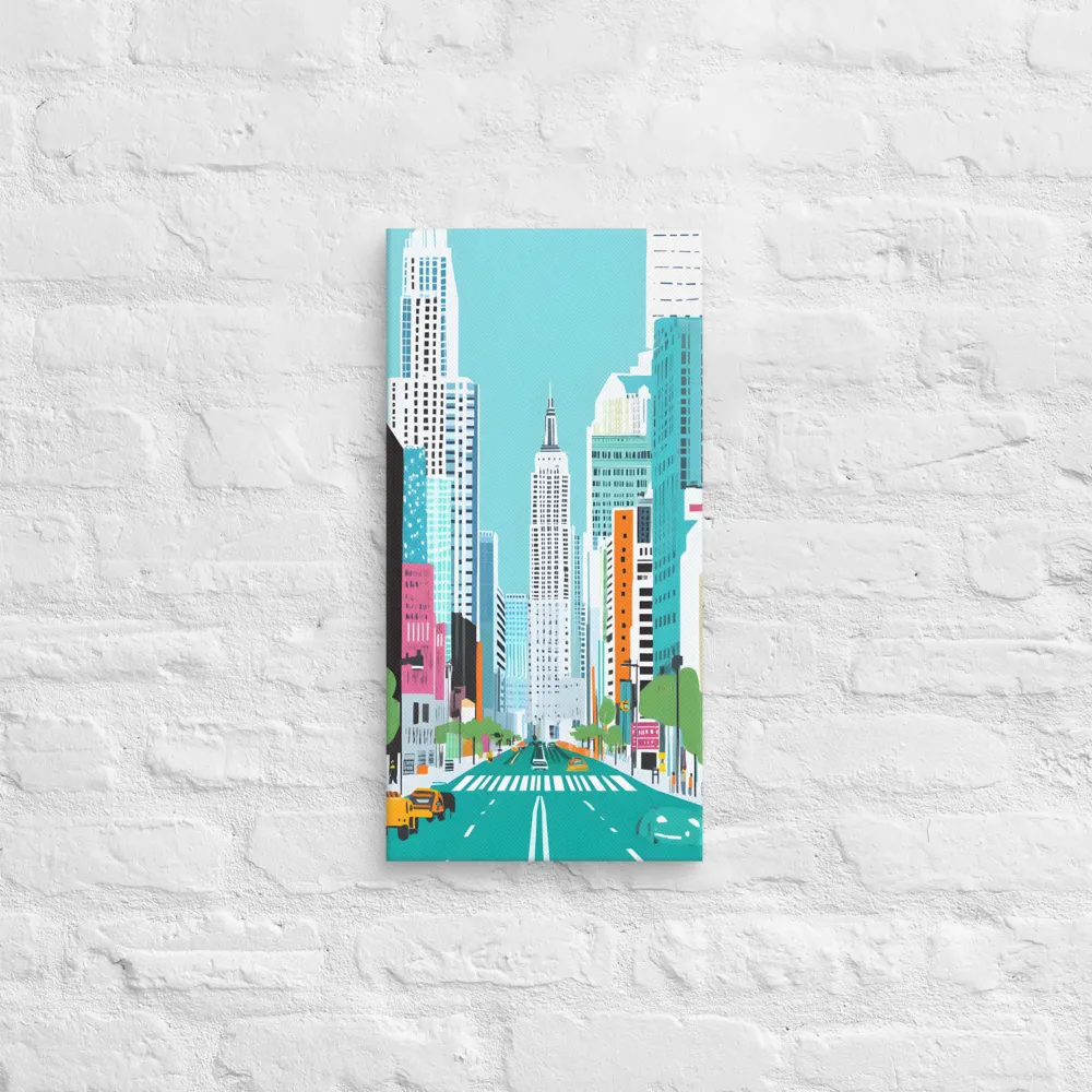 Urban Symphony: A Modern Cityscape | Canvas | 10″×20″